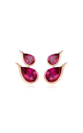 Ignite 18k Rose Gold Rubellite Earrings By Fernando Jorge | Moda Operandi