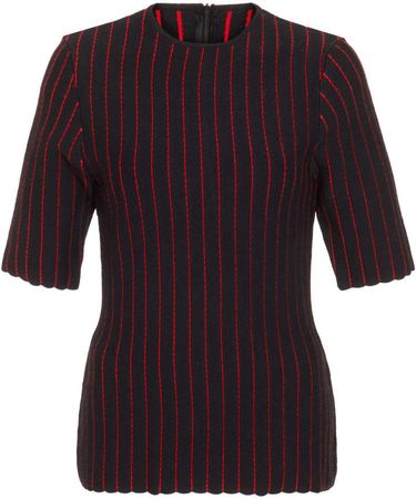 Rachel Gilbert Stevie Ribbed-Knit T-Shirt Size: XS