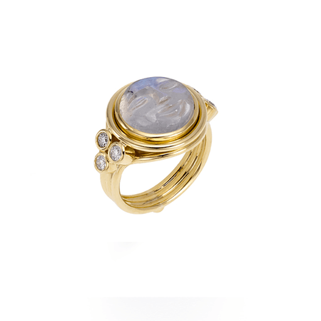 18k Classic Moonstone Ring – Temple St. Clair