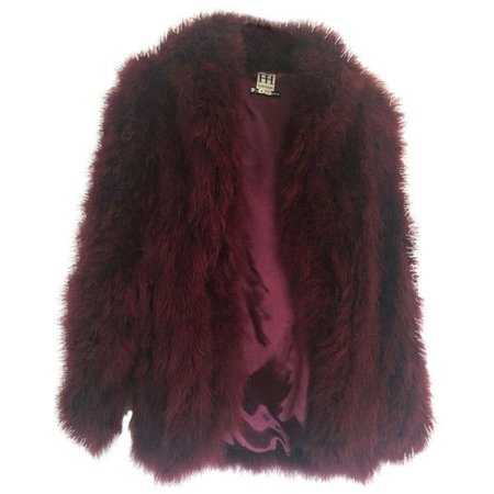 burgundy fur coat polyvore - Pesquisa Google