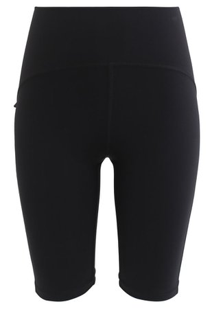 Seam Detail High-Waisted Sculpt Legging Shorts in Black - Retro, Indie and Unique Fashion