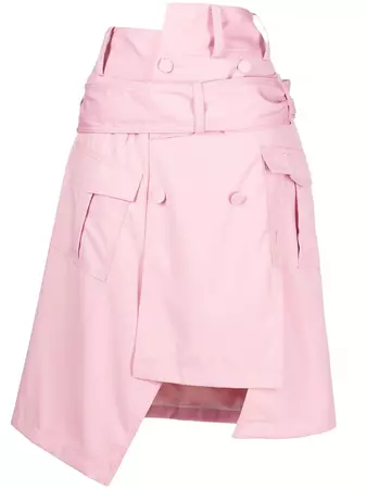 Rokh Asymmetric Belted Skirt - Farfetch