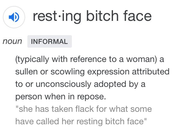 resting bitch face definition