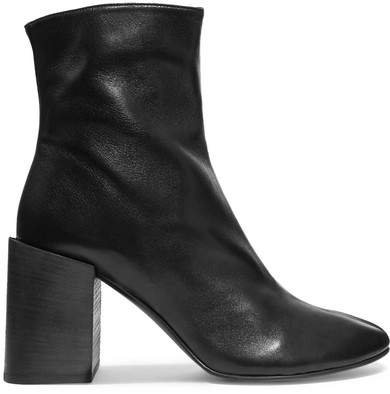 Saul Leather Ankle Boots - Black