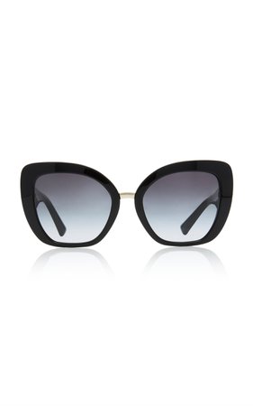Valentino Square-Frame Tortoiseshell Acetate Sunglasses