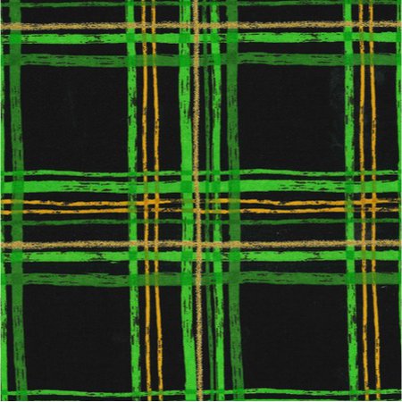 fabric flannel green plaid st Patrick’s