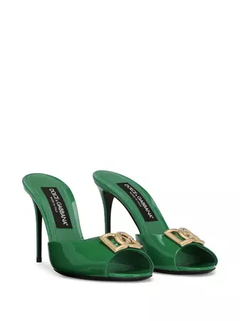 Dolce & Gabbana logo-plaque Stiletto Sandals - Farfetch