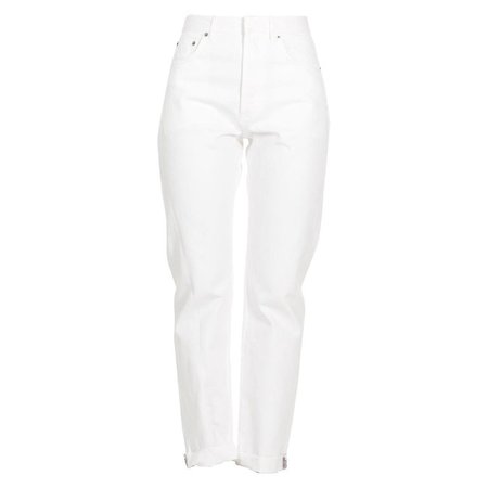 Dior Women's White Cotton Straight Fit Denim Jeans For Sale at 1stdibs