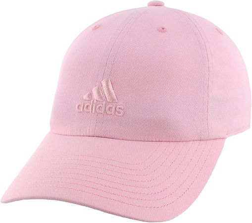 adidas Women's Saturday Relaxed Fit Adjustable Hat, True Pink, One Size