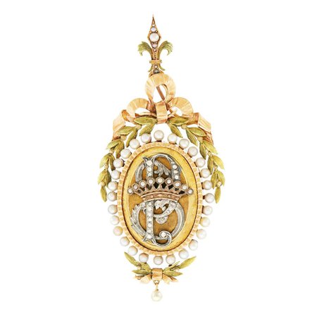 Antique French Locket with Royal Insignia