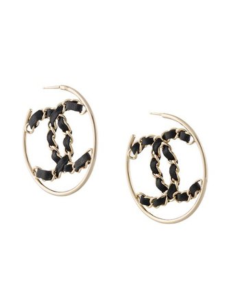 Chanel Pre-Owned 2019 CC Hoop Earrings - Farfetch
