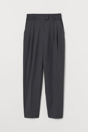 Crease-leg trousers - Dark grey - Ladies | H&M