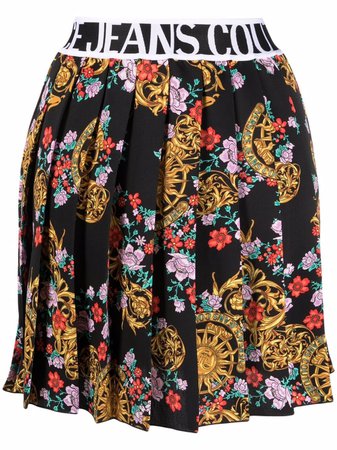 Versace Jeans Couture baroque-print Pleated Skirt