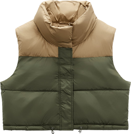 two tone cropped vest Zara