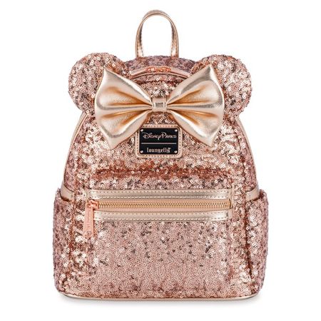 Minnie Mouse Sequin Loungefly Mini Backpack – Rose Gold | shopDisney