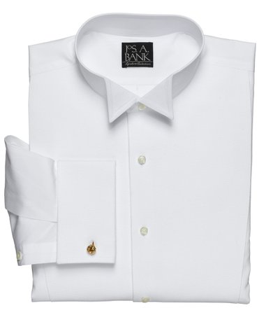 Signature Collection Traditional Fit Wing Collar Pique Bib Formal Dress Shirt - Big & Tall CLEARANCE - All Clearance | Jos A Bank