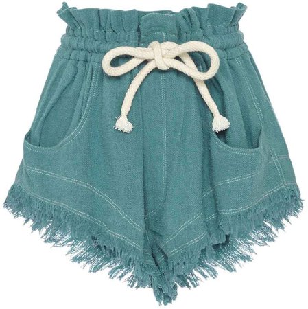 Isabel Marant Talapiz High-Rise Frayed Silk Shorts Size: 32