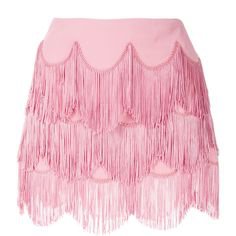 pink fringe skirt