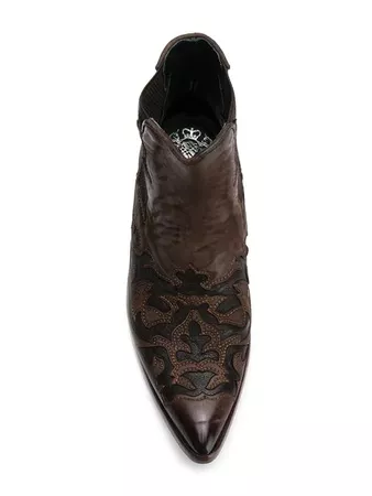 Alberto Fasciani Embroidered Cowboy Boots - Farfetch