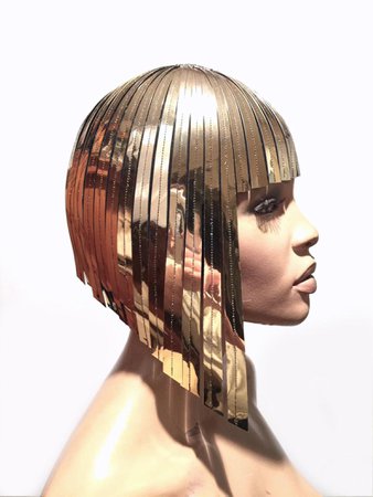 THE ORIGINAL Divamp WIG Cleopatra metallic wig hairdress | Etsy
