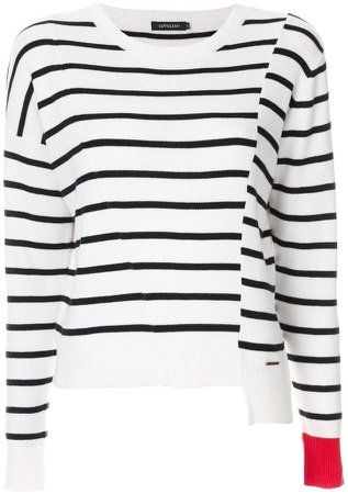 Loveless striped asymmetric sweatshirt
