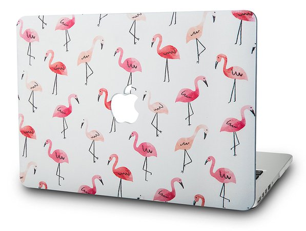 KEC MacBook Air 13 Inch Case Plastic Hard Shell Cover A1369 / A1466 (Flamingo)