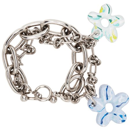 ACNE STUDIOS Silver Flower Bracelet