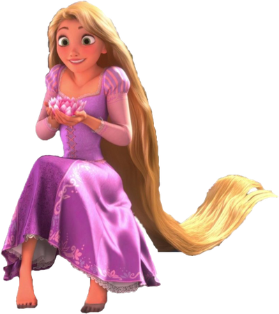 rapunzel character white background flower hair - Google Search