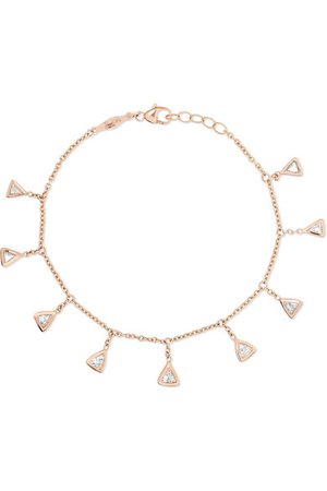 Jacquie Aiche | 14-karat rose gold diamond bracelet | NET-A-PORTER.COM