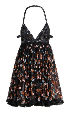 Ruffled Silk Mini Dress By Etro | Moda Operandi