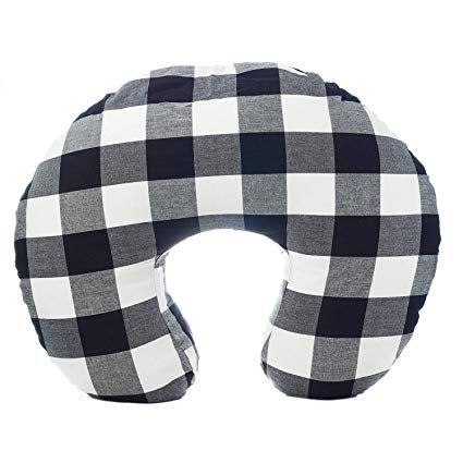 Amazon.com : New Org Store Premium Buffalo Check Nursing Pillow Cover | Infant Pillow Slipcover for Breastfeeding Moms (Black & White) : Baby
