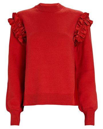ADEAM Ruffle Shoulder Sweater | INTERMIX®