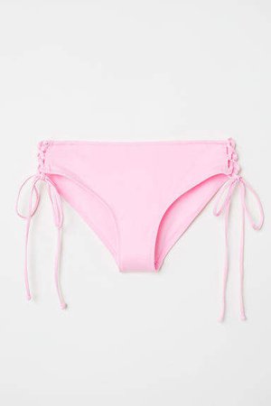 Bikini Bottoms with Lacing - Pink