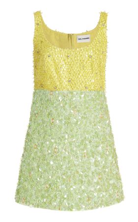 Exclusive Embroidered Satin Mini Dress By Des Phemmes | Moda Operandi