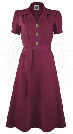 1930s burgundy dress