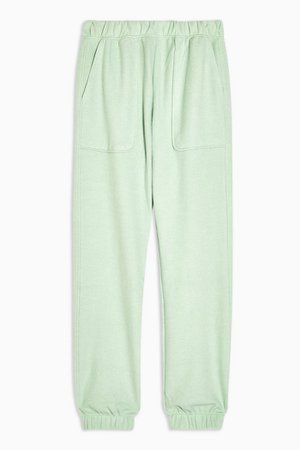 Green Brushed Oversized Joggers | Topshop