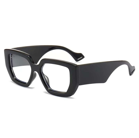 black clear glasses