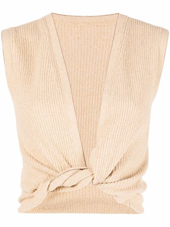 Jacquemus twisted front knitted vest - FARFETCH