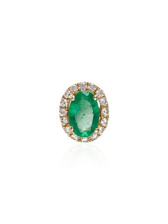 Rosa De La Cruz Emerald Diamond Stud Earring - Farfetch