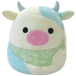 blue cow with bandana squishmallow plushie