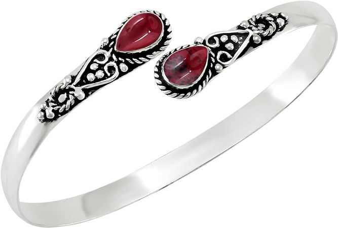 Amazon.com: Tiger Eye Bangle for Women Mom Wife 925 Silver Overlay Handmade Vintage Boho Style Jewelry: Clothing, Shoes & Jewelry