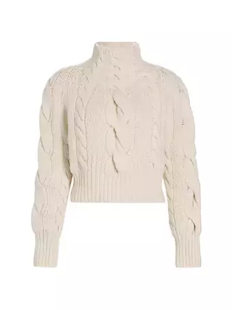 Shop Zimmermann Luminosity Cropped Cable-Knit Sweater | Saks Fifth Avenue