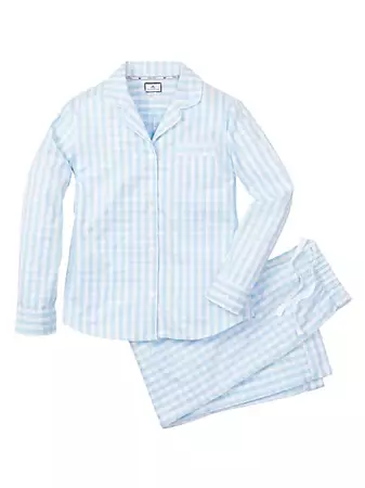 Shop Petite Plume Gingham Pajama Set | Saks Fifth Avenue