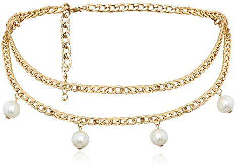 Amazon.com: Xerling Big Pearl Waist Chain for Women Statement Belly Chain for Waist Jean Bohemian Jewelry Body Chain Charm Accessories : Beauty & Personal Care