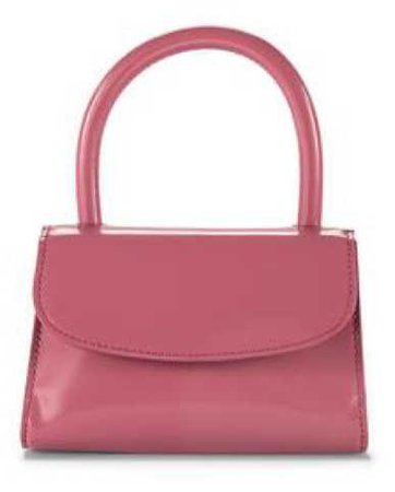 BY FAR Pink Patent Mini Handbag