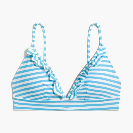 Striped french bikini top