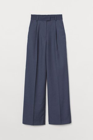 Широкие брюки - Холодный голубой - Женщины | H&M RU