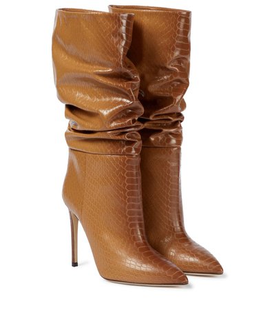 Paris Texas - Python-effect leather boots | Mytheresa
