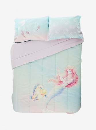 Disney The Little Mermaid Watercolor Gradient Full/Queen Comforter