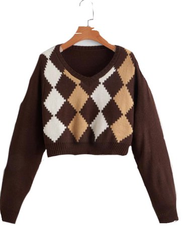 brown dark/light academia sweater